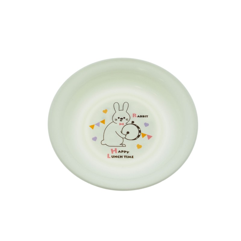 Kids Plate Happy Lunch Time Rabbit 15cm